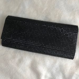 Black ALDO clutch with chain strap